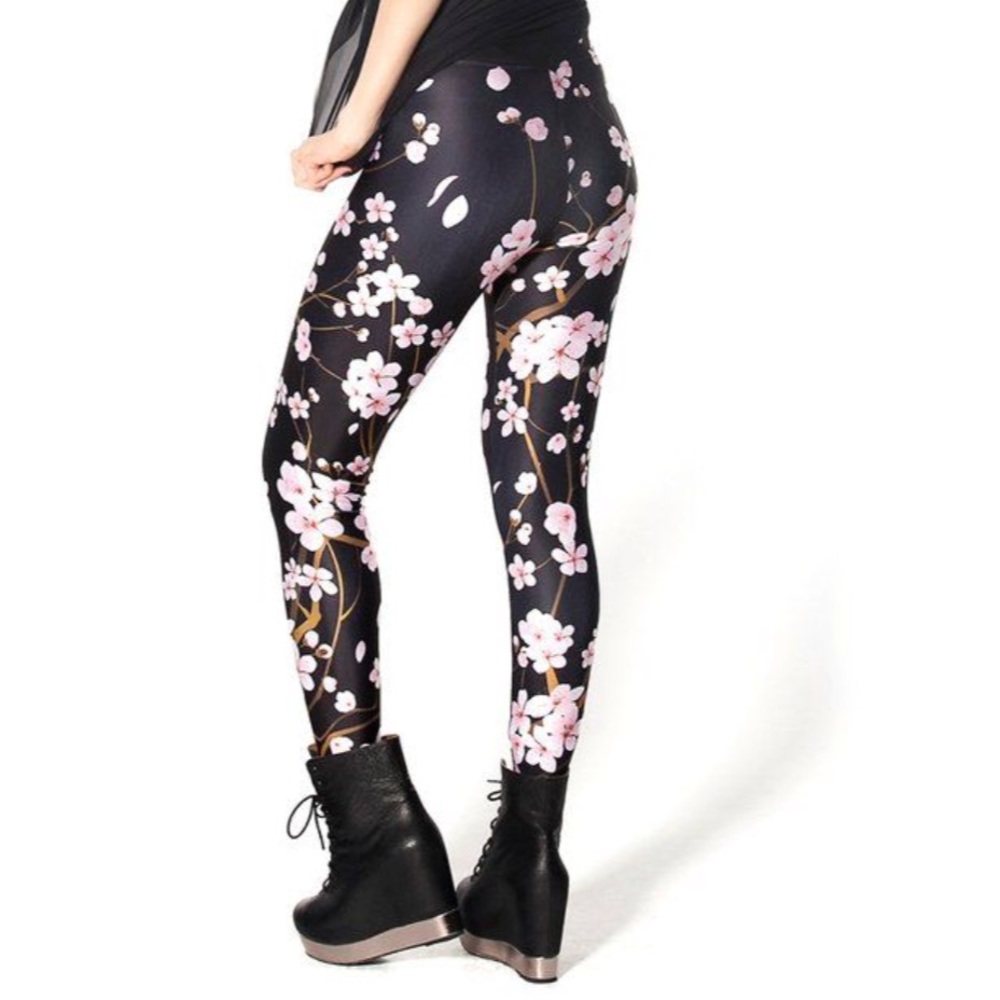Cherry Blossom Black Milk Leggings